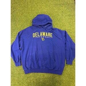 Vintage University of Delaware Blue Hens Hoodie Blue Mens Large TSI Sportswear